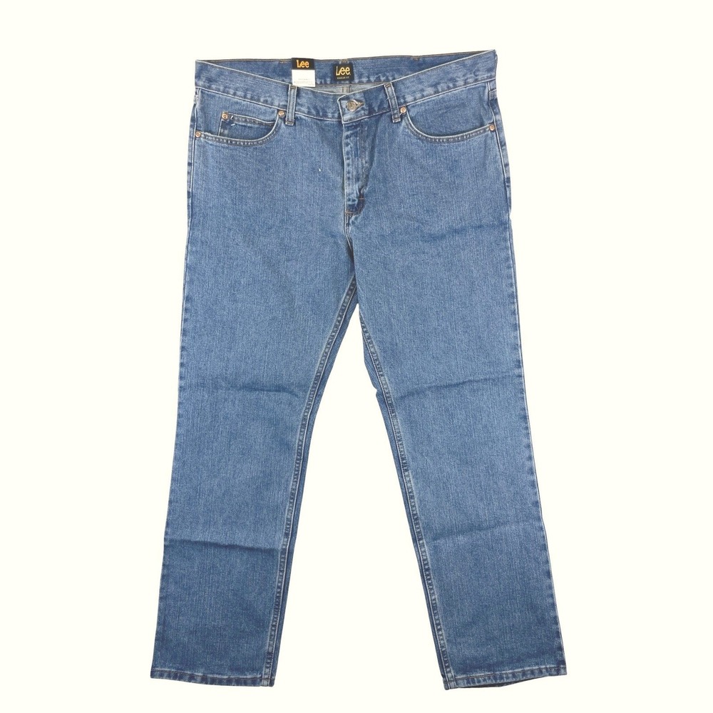 Lee Regular Fit Straight Leg Jeans Mens 40x32 Blue Classic Denim Casual NWT